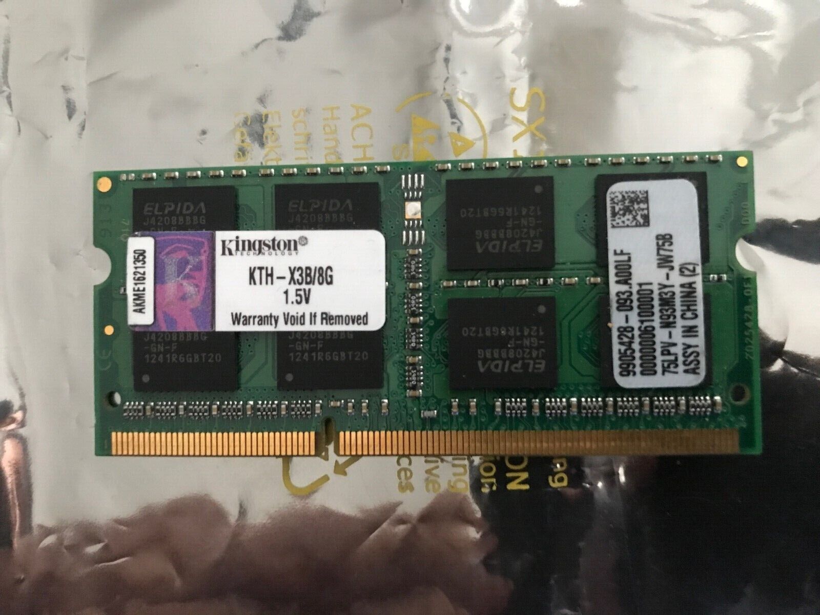 8GB LAPTOP RAM Kingston PC3